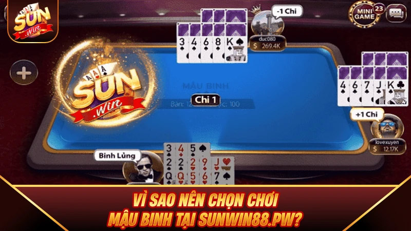 Mậu Binh - Hướng Dẫn Luật Chơi Và Mẹo Xếp Bài Bất Bại 2026 Vì sao nên chọn chơi Mậu Binh tại sunwin88.pw?