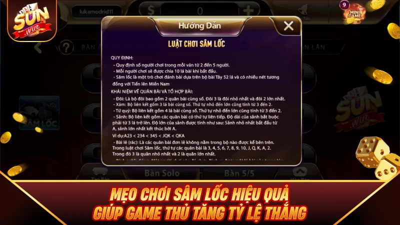 Sâm Lốc - Hướng Dẫn Luật Chơi Và Mẹo Báo Sâm Thắng Lớn 2026 Mẹo chơi Sâm Lốc hiệu quả giúp game thủ tăng tỷ lệ thắng